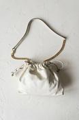 Pleated Cream Leather Bag Joy image