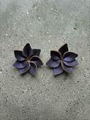Star Flower Leather Earrings