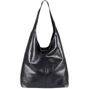Metallic Black Leather Tote image