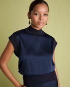 Knit and Satin Top image
