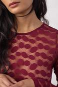 Red Penola Sheer Top image
