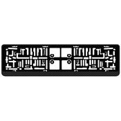 Premium license plate holder 52x11cm Carbon-Look