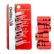 Premium Aluminum Valve Caps Red 4Pcs