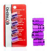 Premium Aluminum Valve Caps Purple 4Pcs
