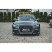 Maxton Design Audi A6 S-Line Sedan/Avant 14-17 Front Splitter Gloss Black