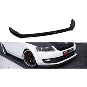Maxton Design Front Splitter Skoda Octavia Mk3 2013-2016 Gloss Black