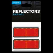 Simply Reflectors Pack of 2 Red Self Adhesive
