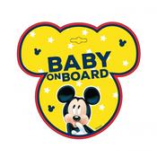 Baby on Board Mickey Mouse Theme with suction cup x 1