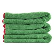Chemical Guys Fluffer Miracle Supra Microfiber Towel Green with Banded Red Edge 16" x 24" 3 Pack