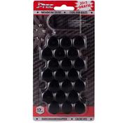 J Tec Wheel Nut/Bolt covers 20pce Black Matt