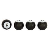 Universal Valve Caps 8 Ball 4 Piece