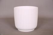 Ceramic Pot K.12cm(x09)25315004 wit ribbel image