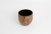 Ceramic 'Luuk' Orange Pot 13cm