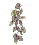 Artificial Begonia hanging spray 110cm grey/pink image