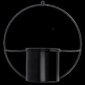 Esschert Design Round Metal Wall Planter Black image