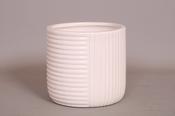 Ceramic Pot K.12cm(x06)2310082 wit grafisch