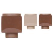 Ceramic Home 'Cube Brown' Pot 9cm image