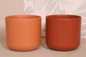 Ceramic Pot K.12cm(x06)4516T1524 bruin mix image