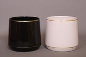 Ceramic Pot K.12cm(x06)60339 zwart wit PP image