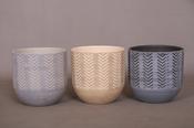 Ceramic Pot K.12cm(x06)345Vaso 3kl