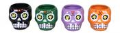 Ceramic 846 Sugar Skull Pot Mix 6cm