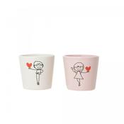 Ceramic 999466 Boy/Girl Pot Mix 6cm image