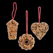 Esschert Design Birdseed Hanger Mix (Heart/House/Wreath) Small 10cm image