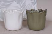 Ceramic Pot K.12cm(x06)JY8192 2kl. groen/wit image