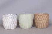 Ceramic Pot K.14cm(x06)YJ810-3 3mix image