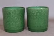 Ceramic Pot K.12cm(x06)70053 Opal lasur d.groen