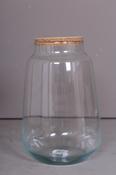 Glass Terrarium Bottle 17cm With Cork Lid - No Plants Included image