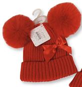 Babies PomPom Hat With Bow image