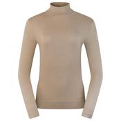 Pure Golf Simone Roll Neck Top Cappuccino image