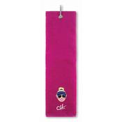 Surprizeshop The Charley Hull Golf Tri Fold Towel - Caricature - Pink