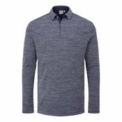 Ping Creek Men's Long Sleeve Polo Shirt - Navy Melange