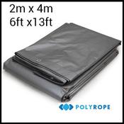 2m x 4m Heavy Duty Tarpaulin (210gsm) | Silver/Brown Waterproof Cover