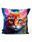 Vibrant Artistic Pet Lover’s Pillow