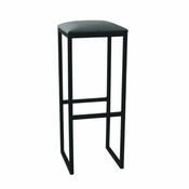 Modern Industrial Bar Stool with Upholstered Seat image