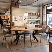 Orion Industrial Extendable Dining Table (Stone Oak) 180CM image