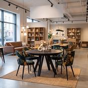 The Marco Modern Extendable Black Round Dining Table 100 to 180CM image