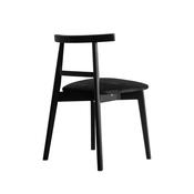 The Ratu Minimalist Open-Back Dining Chair in Black