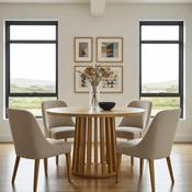 Tovo Extendable Round Dining Table Laminated 100-180cm image