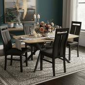 Harbourline Loft Extend Dining Table – Natural Oak 140–180x90cm Black Steel Legs image