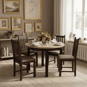 Uran Round Extendable Dining Table fi 100+40cm image