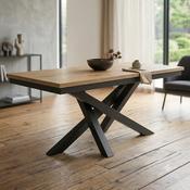 Alveris Rectangular Extendable Acrylic Dining Table 140-180×80 cm – Anthracite Loft Desk image