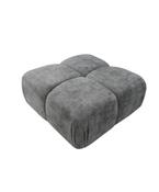 Designer Bubble Pouffe Ottoman in Soft Bouclé and Velvet Fabric image