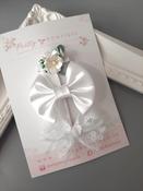 Satin, Lace &amp; flower hair clip set image