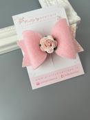 Pink Felt Flower Bow image