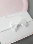 White satin Bow Headband