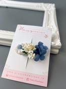 Blue &amp; Ivory Flower Clip